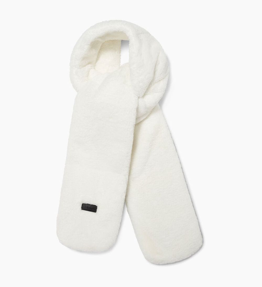 Ugg Faux Fur Oblong - Womens Scarfs - White - NZ (2013TVGOF)